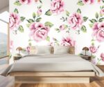 Vintage Pink Rose Wallpaper Mural Seamless  Wall Art - Image 4