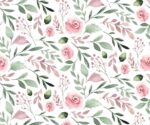 Floral Wallpaper Watercolor Roses Leaves - Image 4