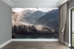 Foggy Mountains Vinyl Wallpaper - Image 3