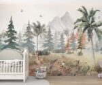 Forest Animals Wallpaper Mural  Nursery Wall Art - Image 4