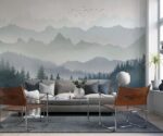 Forest Landscape Wallpaper Mural  Nursery Decor