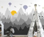 Forest Mountain Nursery Mural  Wallpaper - Image 2