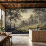 Forest River Landscape Wallpaper Mural