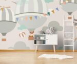 Fox Nursery Wallpaper Mural Hot Air Balloons - Image 4