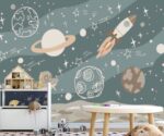 Galaxy  Wallpaper Space Planets Kids Room Decor - Image 3