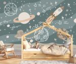 Galaxy  Wallpaper Space Planets Kids Room Decor