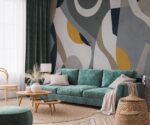 Geometric Art Deco Wallpaper Boho Wall Mural - Image 2