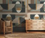 Geometric Art Deco Wallpaper Mural Boho