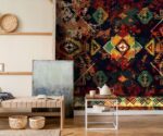 Geometric Carpet  Wallpaper Colorful Rug Wall Mural - Image 3