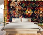Geometric Carpet  Wallpaper Colorful Rug Wall Mural - Image 4
