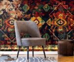 Geometric Carpet  Wallpaper Colorful Rug Wall Mural - Image 2