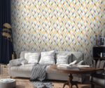 Geometric Chevron  Wallpaper Nordic Kids Room Mural