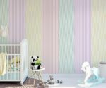 Geometric Lines  Wallpaper Scandinavian Nursery Mural - Image 4