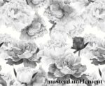 Giant Black and White Peony Removable Wallpaper Mural, Reusable , Self Adhesive Dark Floral Wallpaper, Wallpaper