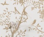 Gold Chinoiserie Birds Wallpaper Bedroom