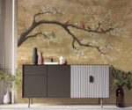 Gold Chinoiserie Wallpaper Mural - Image 4