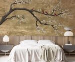 Gold Chinoiserie Wallpaper Mural