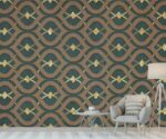 Gold Geometric  Wallpaper Abstract Wall Mural - Image 3