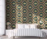 Gold Geometric  Wallpaper Abstract Wall Mural