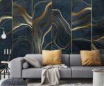 Gold Lines Art Deco Wallpaper - Image 3