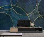 Gold Lines Geometric Wallpaper Abstract Art Wall Mural - Image 4