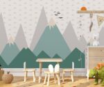 Green Mountain Nursery Mural  Kids Wallpaper