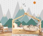 Green Mountain Nursery Mural  Kids Wallpaper - Image 2