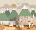 Green Mountain Nursery Wallpaper  Kids Room Decor - Image 3
