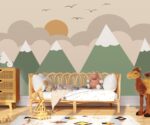Green Mountain Nursery Wallpaper  Kids Room Decor - Image 4