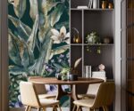 Green Tropical Leaf Wallpaper  Vinyl Wall Mural - Image 4