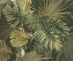 Green Tropical Palm Leaf Wallpaper - Image 3