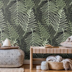 layful nursery wallpaper featuring hand-painted brushstroke hearts in navy blue, peach, and pink with dark blue polka dots on a white background.