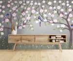 Grey Chinoiserie Wallpaper Mural - Image 3