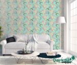 Hummingbird Wallpaper: Tropical Flower Removable Wall Sticker - Image 2