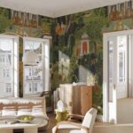 Indian Wallpaper: Traditional Mughal  Mural with Vintage Botanical Garden Design - Image 3