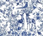 Indigo Floral Animals Wallpaper Forest Wall Mural - Image 4