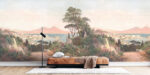 Italian Bay Panoramic Landscape Painting Mural -  Wallpaper