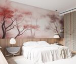 Japanese Tree Wallpaper, Foggy Forest Wall Mural - Image 4