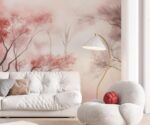 Japanese Tree Wallpaper, Foggy Forest Wall Mural