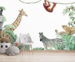 Jungle Animals Wallpaper Mural  Kids Room Decor - Image 3
