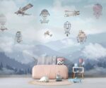 Kids Room Wallpaper Rainforest Hot Air Balloons