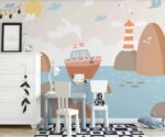 Kids Wallpaper Mural Nautical  Wall Art