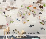 Kids World Map Wallpaper - Image 4