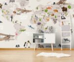 Kids World Map Wallpaper - Image 3