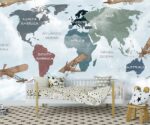 Kids World Map Wallpaper - Image 2