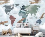 Kids World Map Wallpaper - Image 3