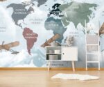Kids World Map Wallpaper