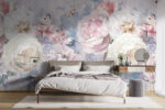 Large Peonies Floral Mural:  Wallpaper