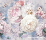 Large Peonies Floral Mural:  Wallpaper - Image 2