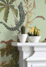 Lemon Lizard Wallpaper: Floral Jungle Removable Mural - Image 2